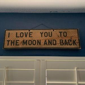 Brandy Melville Wooden Distressed Sign: I love you